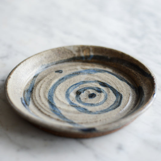 Vintage Hand-painted Pottery Plate, 7”