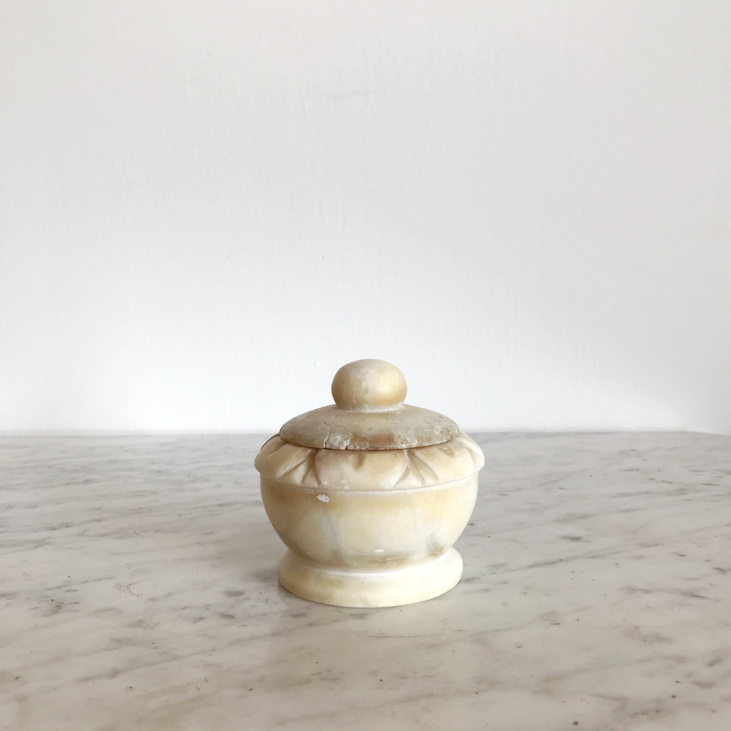Vintage Chippy Marble Container