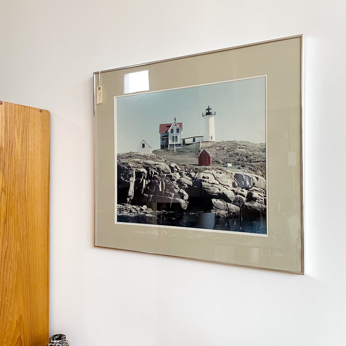 Vintage Nubble Lighthouse Photograph (32.25 x 28.25)