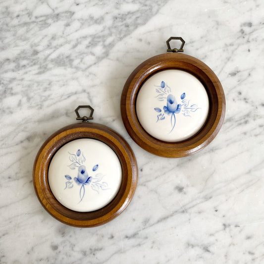 Vintage Handpainted Porcelain Wall Decor