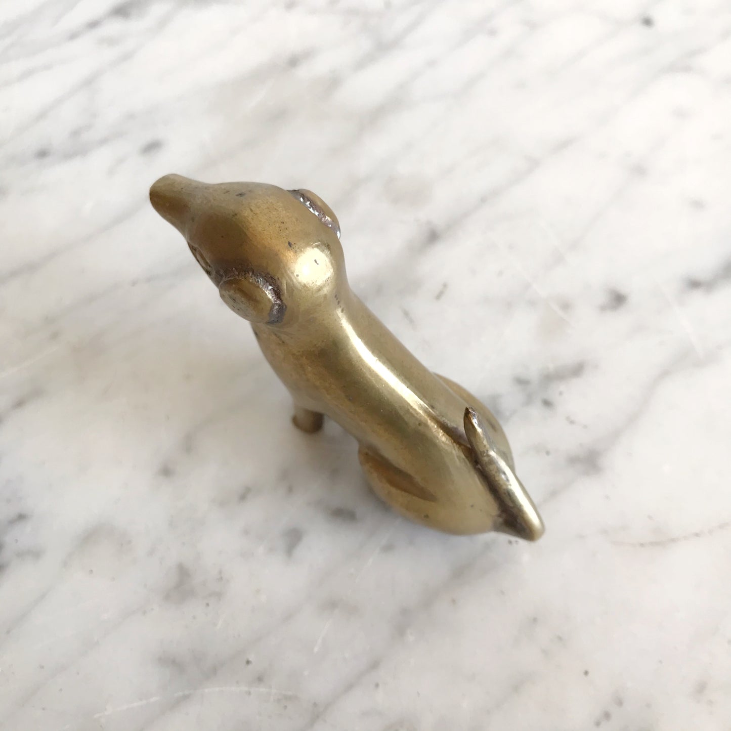 Cutest Vintage Brass Dog Figurine