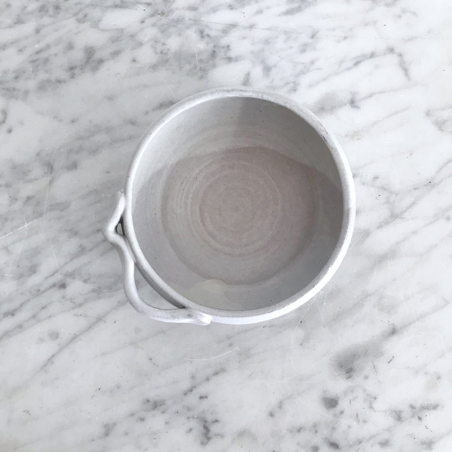 Handcrafted Soft Gray Pottery Dish