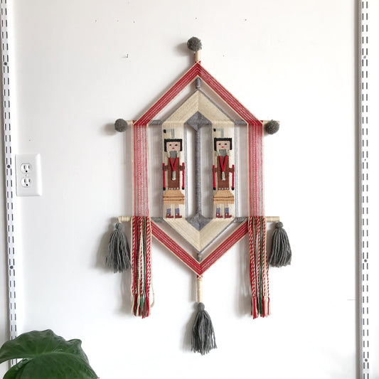 Vintage Wall Hanging, Fiber Art