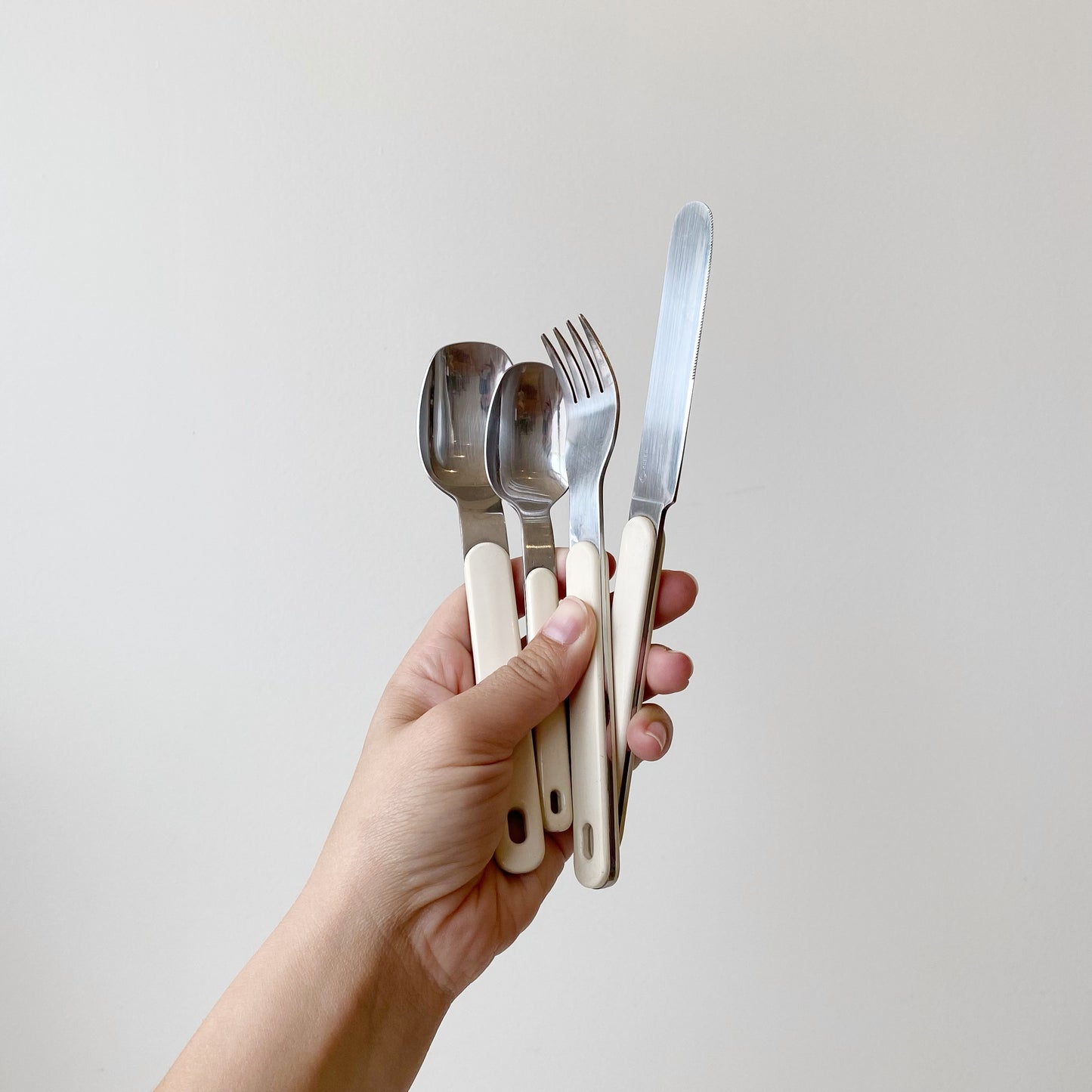 Vintage Silverware Set with Storage Caddy