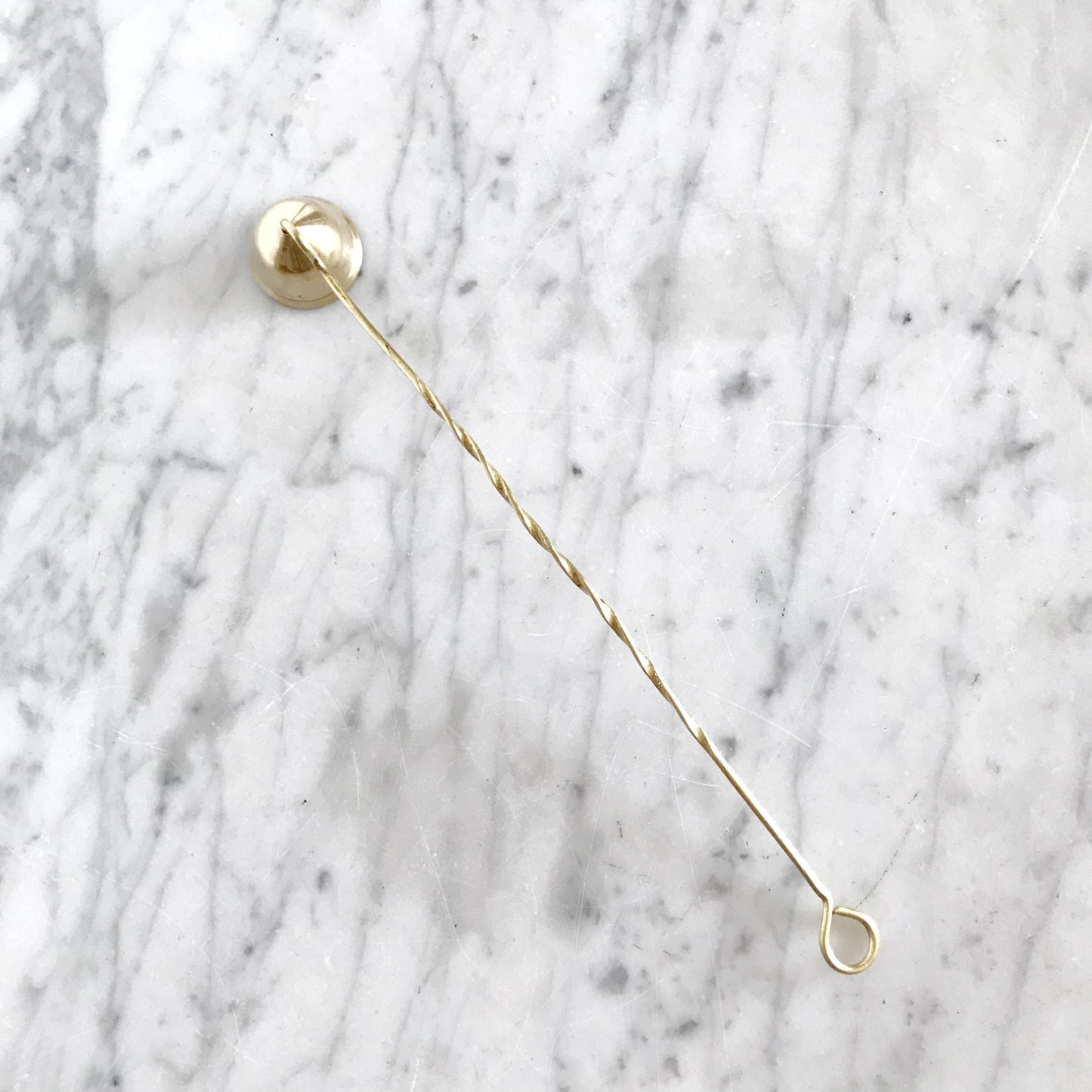 Vintage Brass Candle Snuffer, Twisted