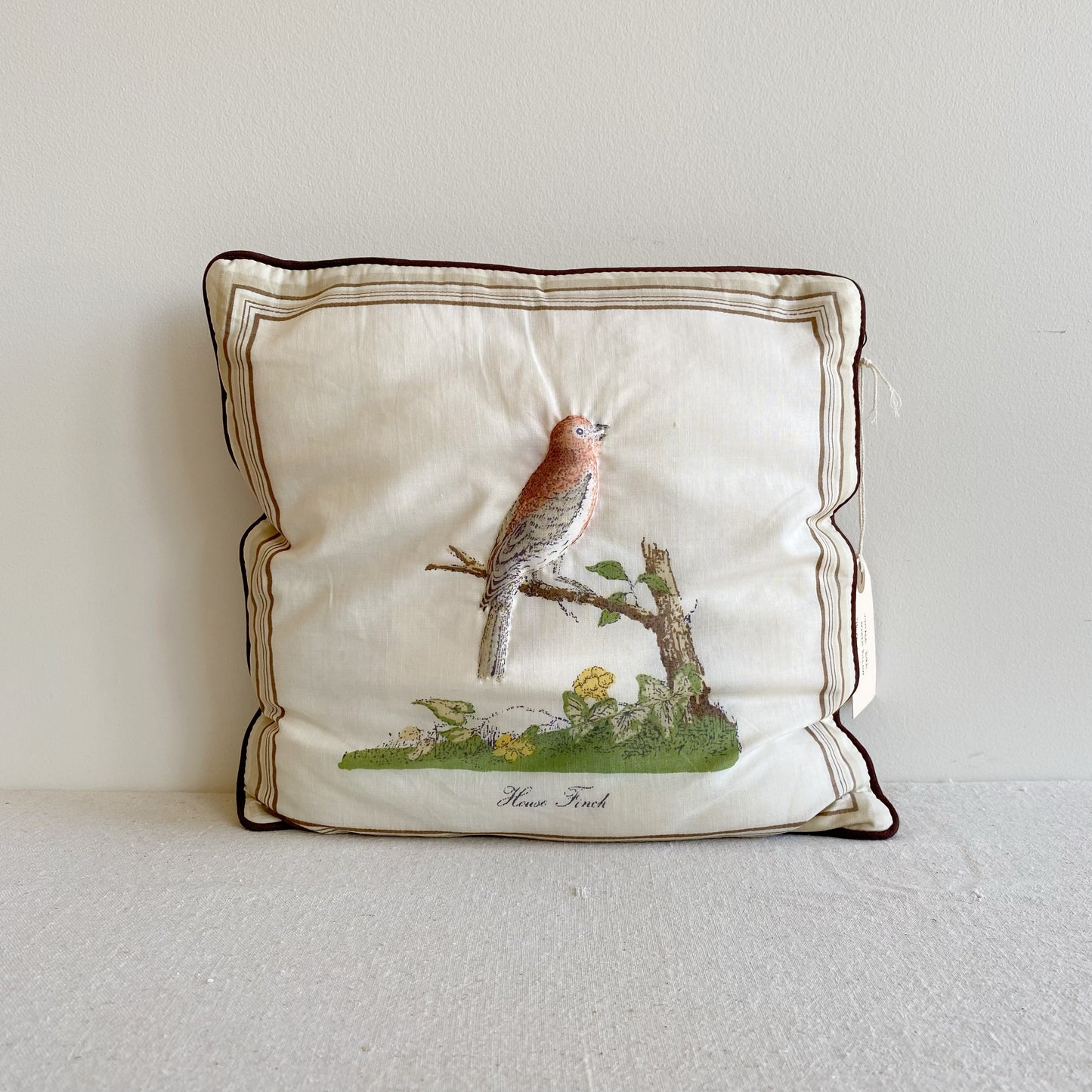 Vintage Decorative Bird Pillow