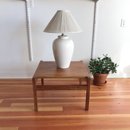 Vintage Square Walnut End Table, 24 x 24