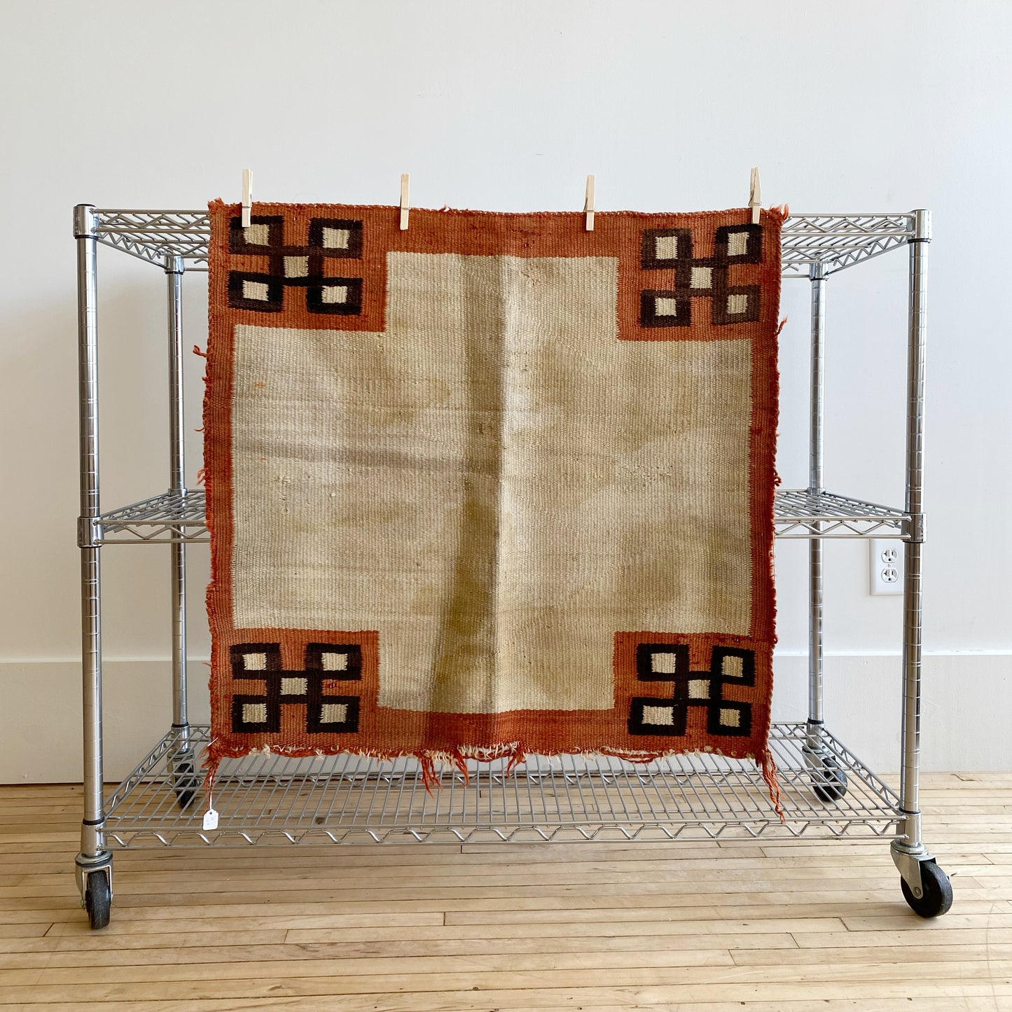 Vintage Handwoven Wool Rug / Tapestry / Wall Hanging