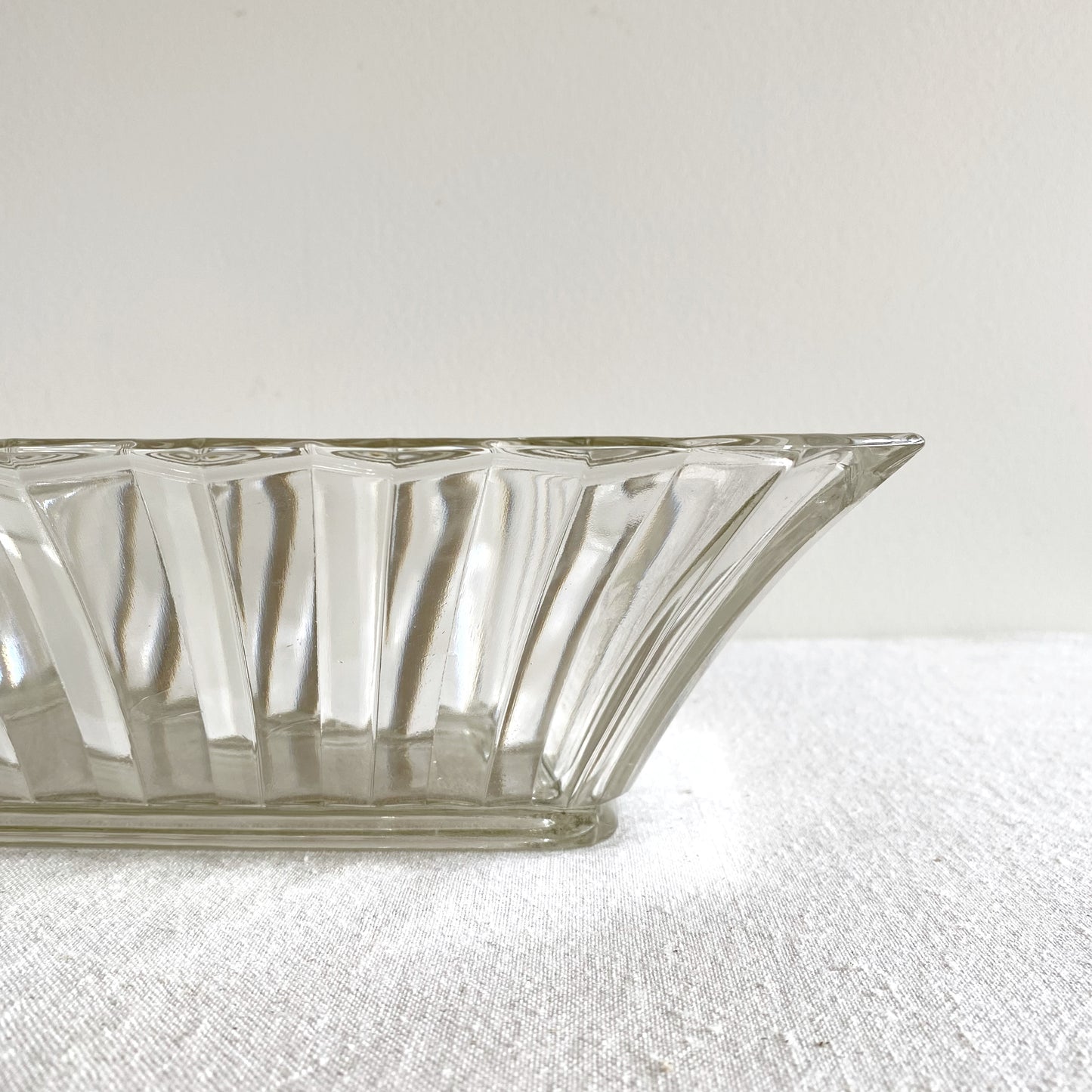 Vintage “Pleated” Glass Serving Bowl