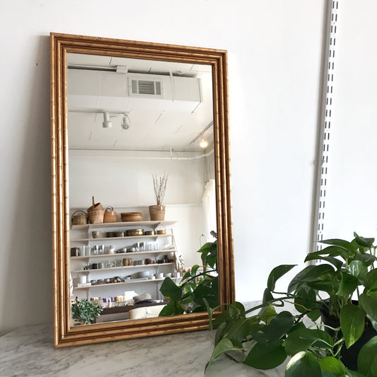 Vintage Gold Faux-Bamboo Mirror (16.25 x 26.25)