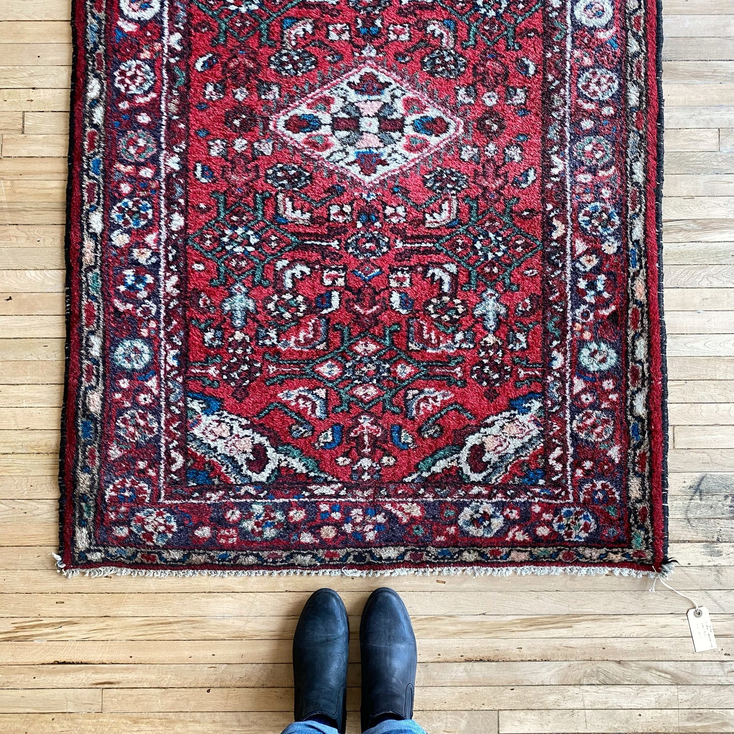 "MIRA" Vintage Hamadan Wool Rug (3'4" x 5')