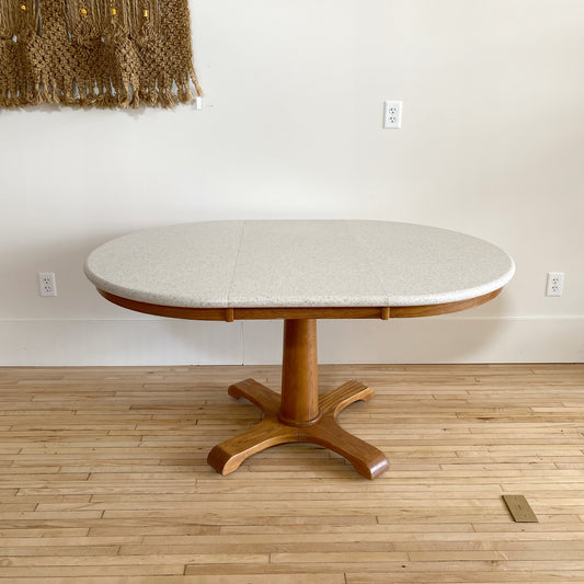 Early 2000’s Oak + Corian Dining Table