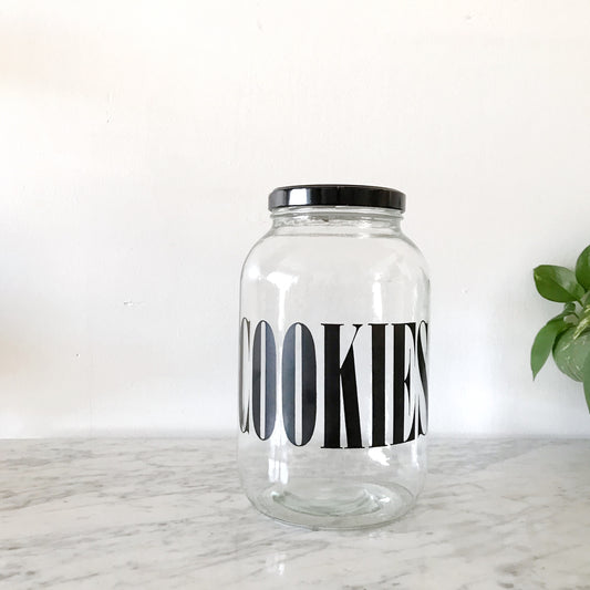 Vintage Glass “Cookies” Jar