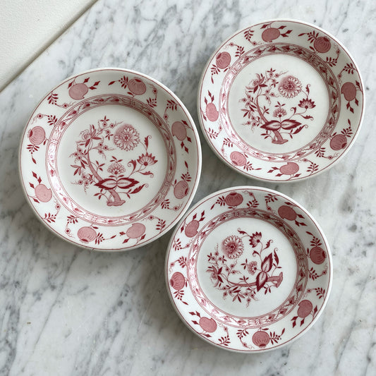 Trio of Vintage "Red Onion" Saucers