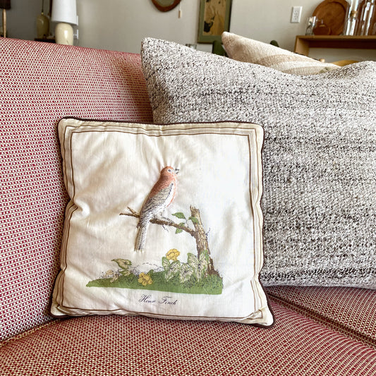 Vintage Decorative Bird Pillow