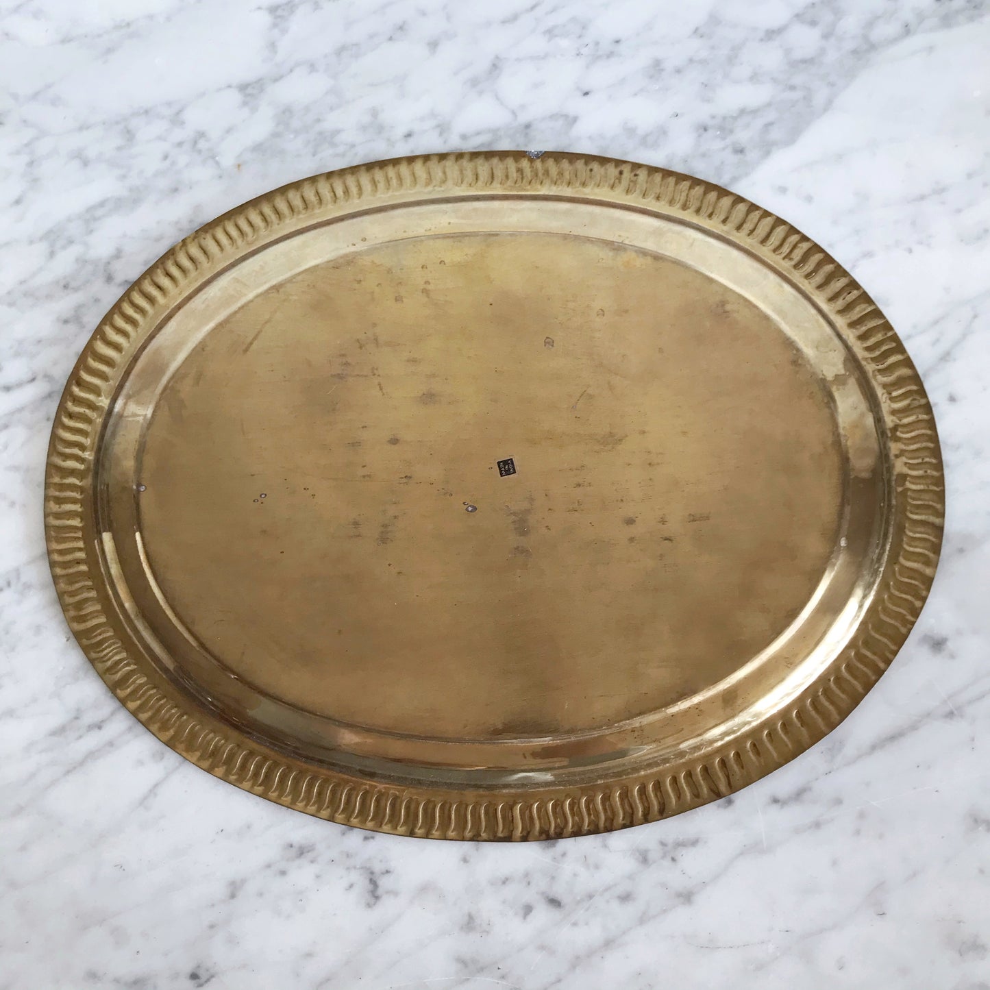 Vintage Oval Brass Tray