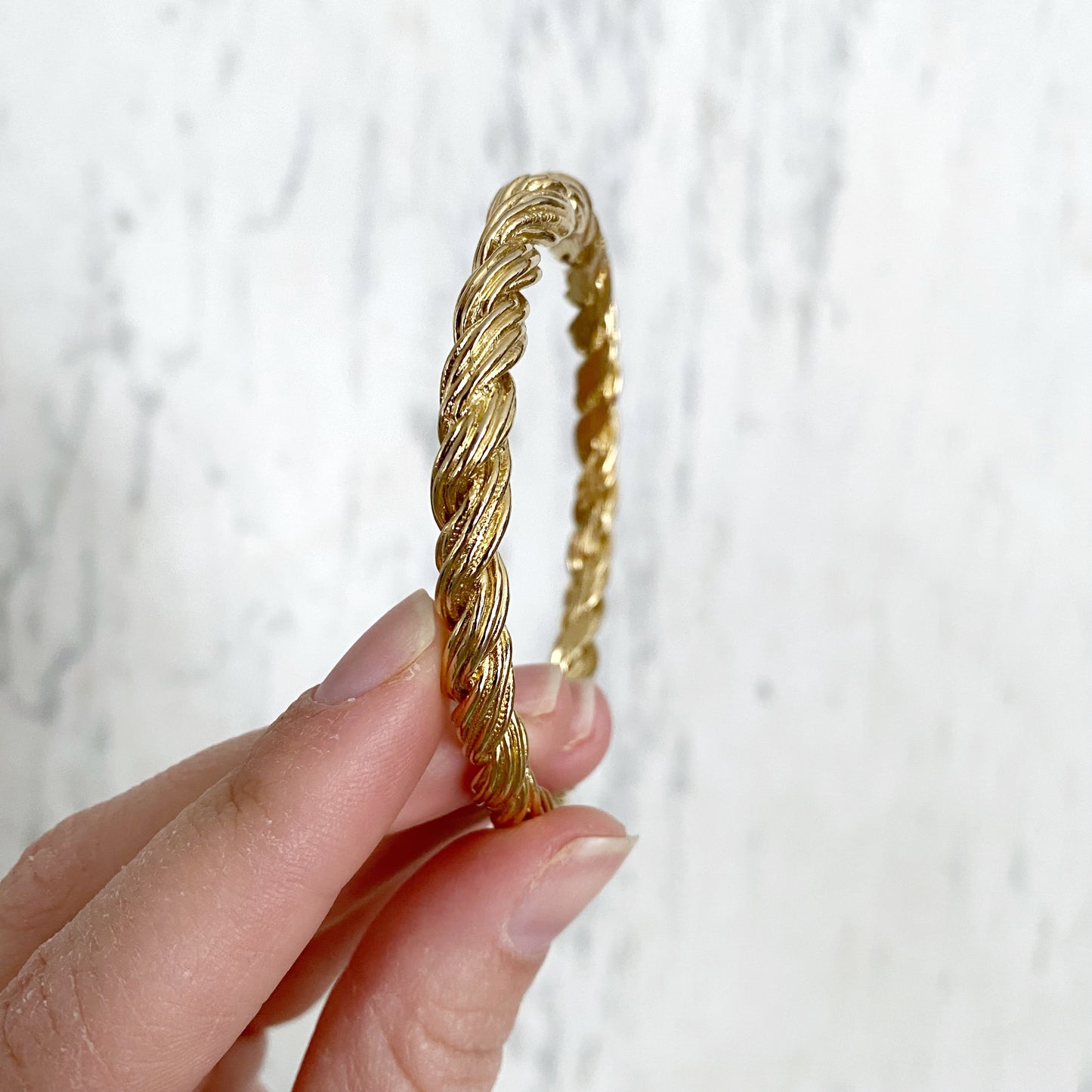 Vintage Gold Rope Clip Bracelet