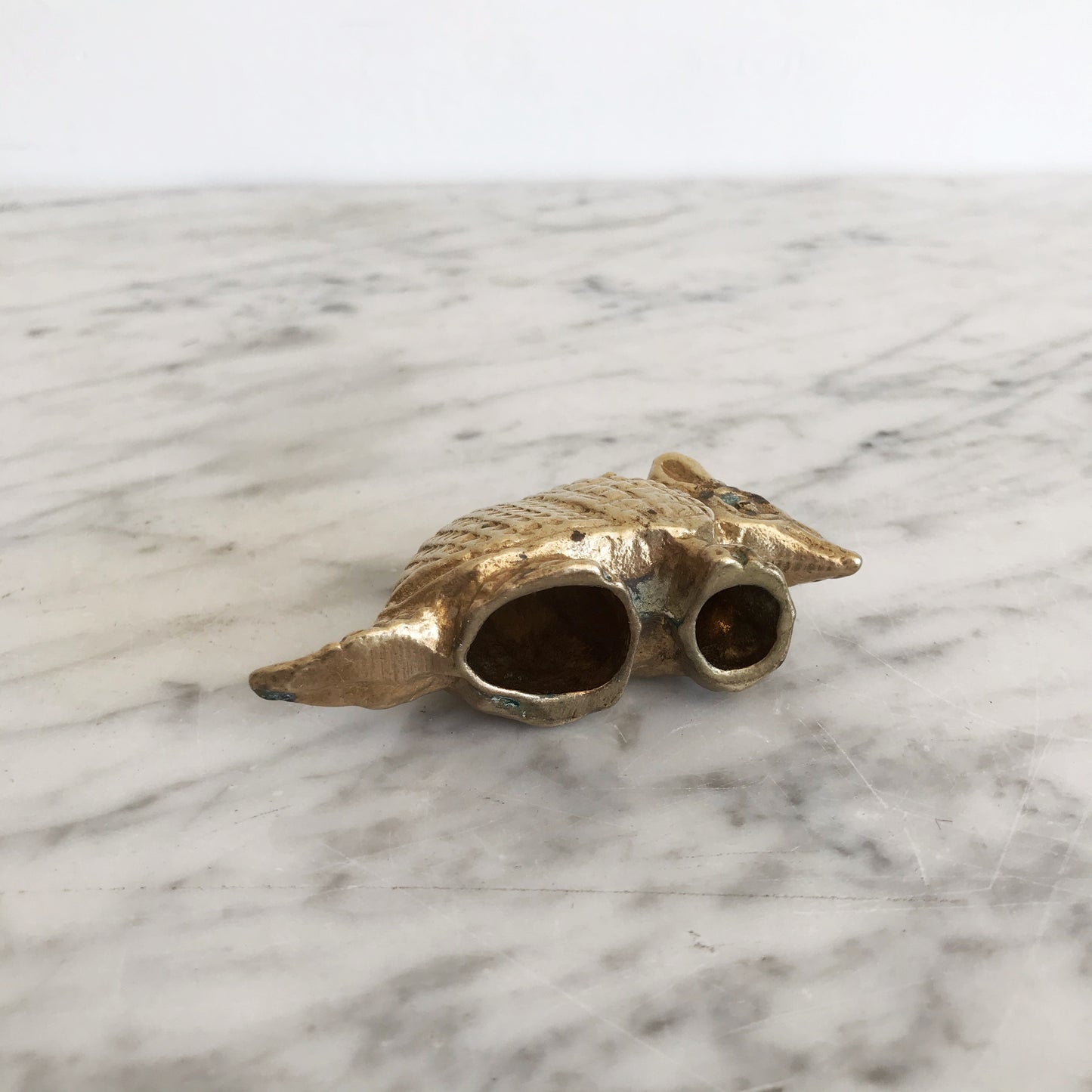 RESERVED: Small Vintage Brass Armadillo