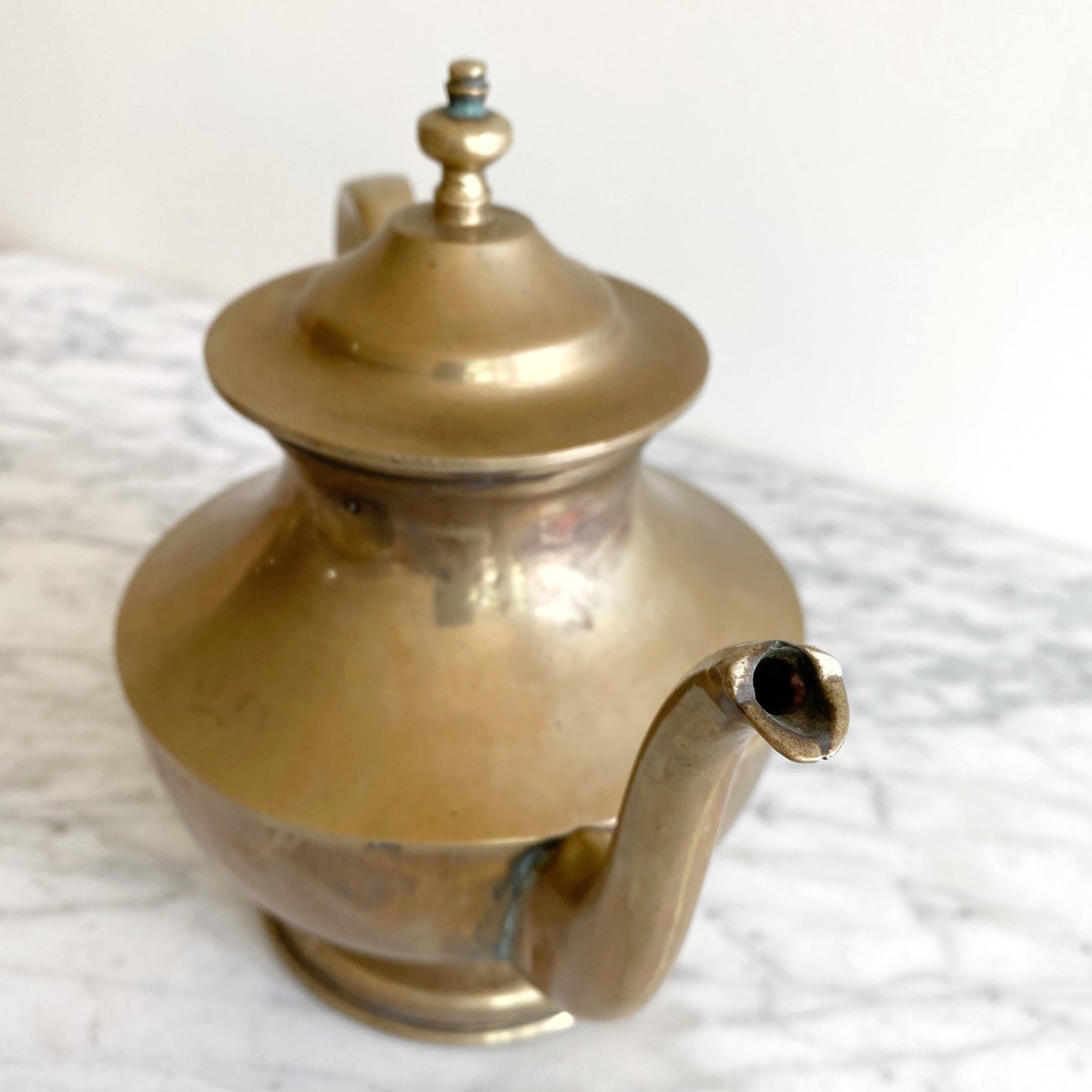 Large Vintage Brass Teapot, Mexico