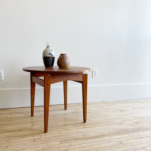 Vintage Round 'Floating' Side Table by Jens Risom