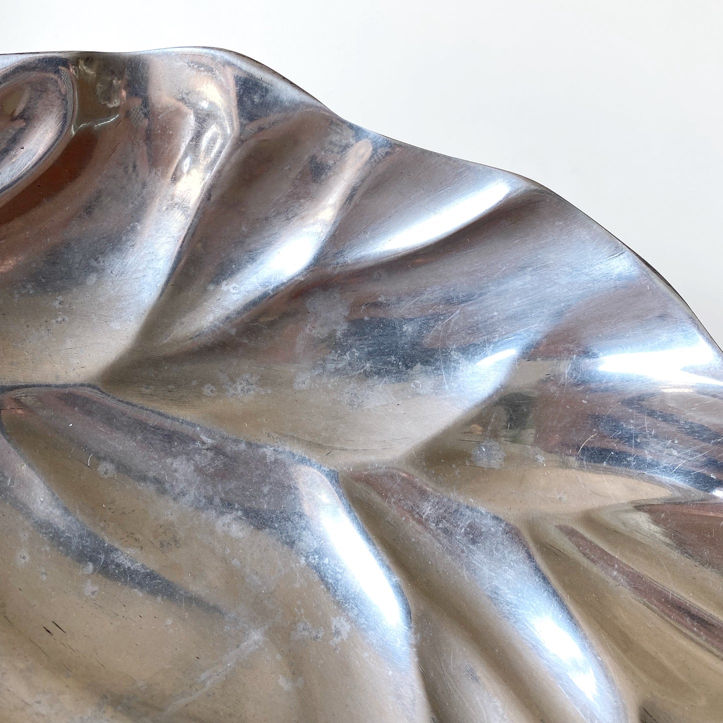 Large Decorative Silver Leaf Bowl