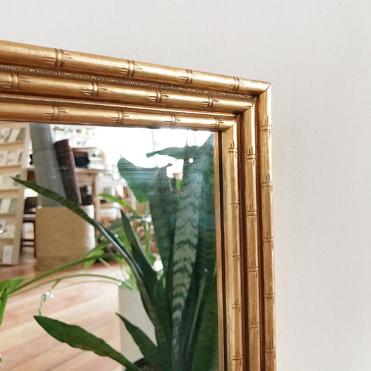 Vintage Gold Faux-Bamboo Mirror (16.25 x 26.25)
