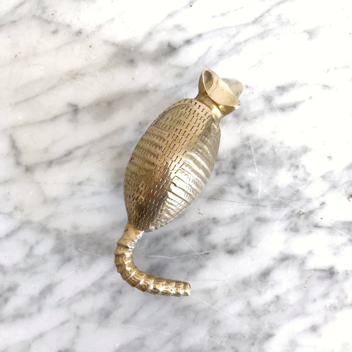 RESERVED: Small Vintage Brass Armadillo