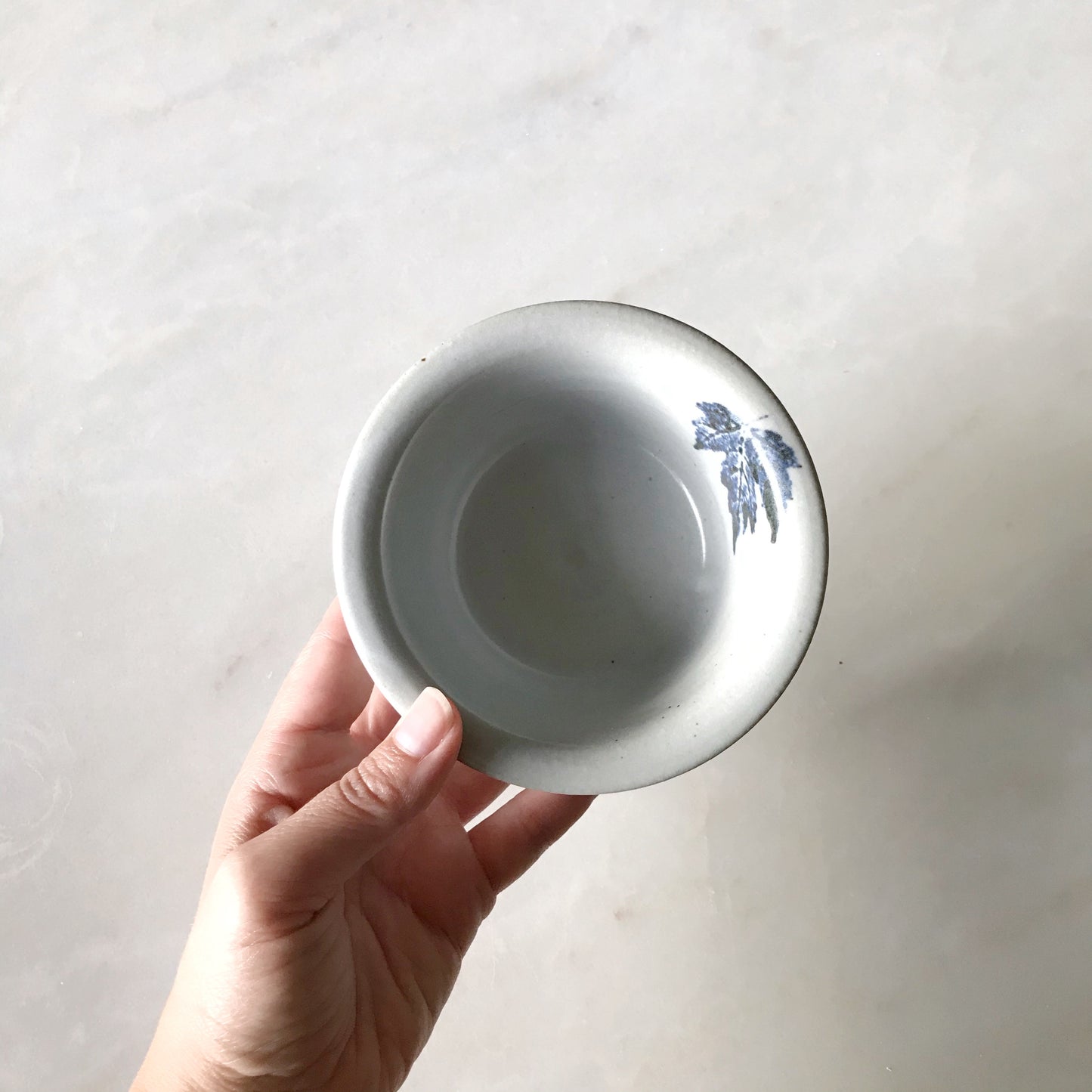 Pottery Dish with Leaf