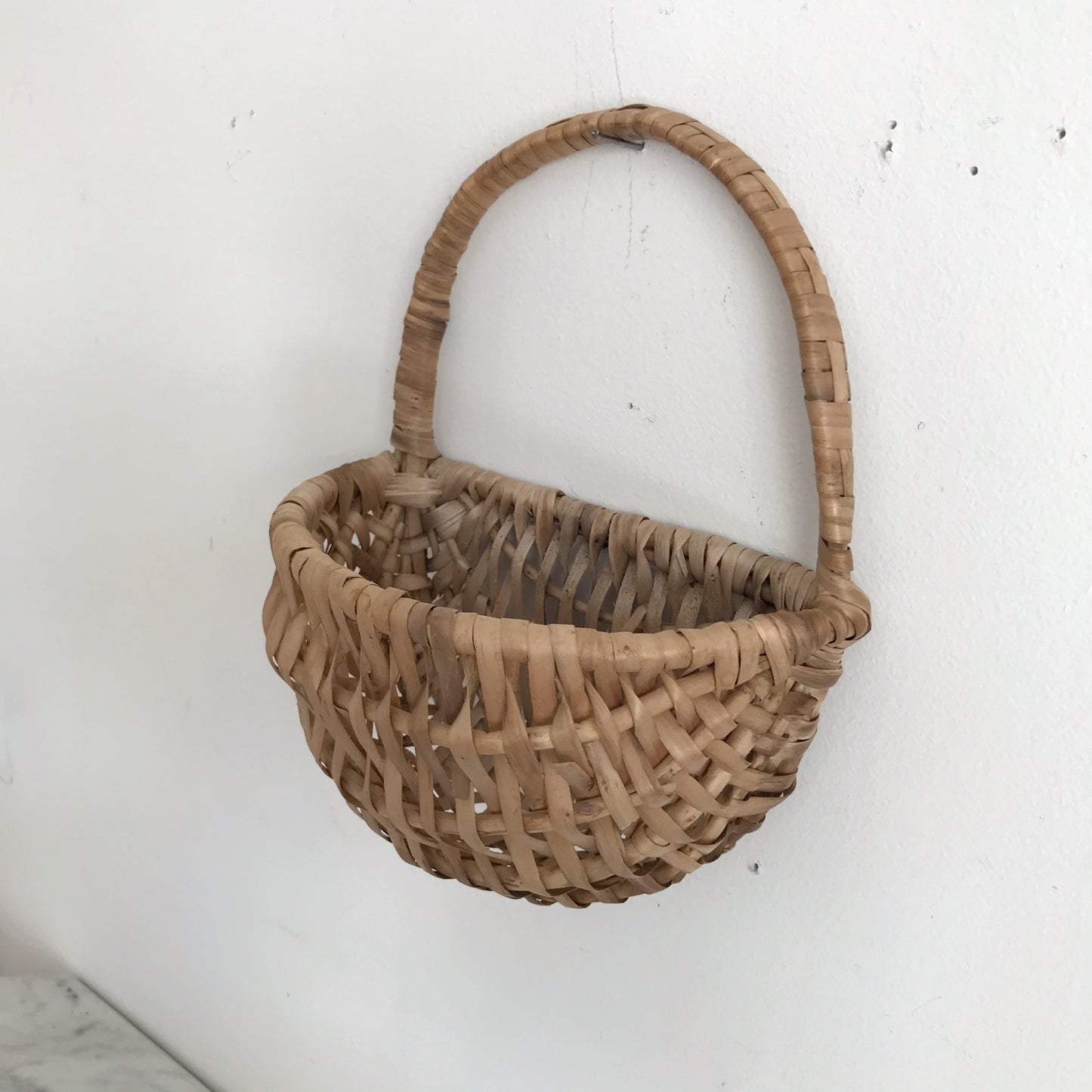 Small Woven Half Moon Basket