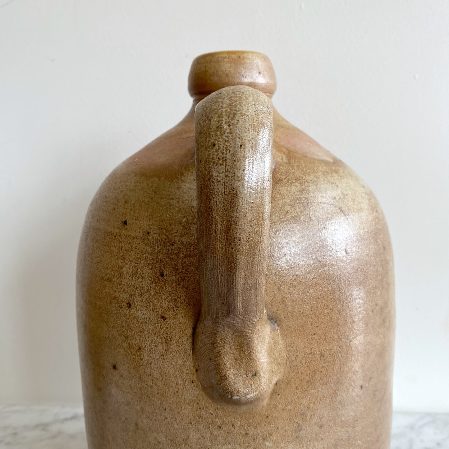 Giant Antique Salt Glaze Stoneware Jug, 15"