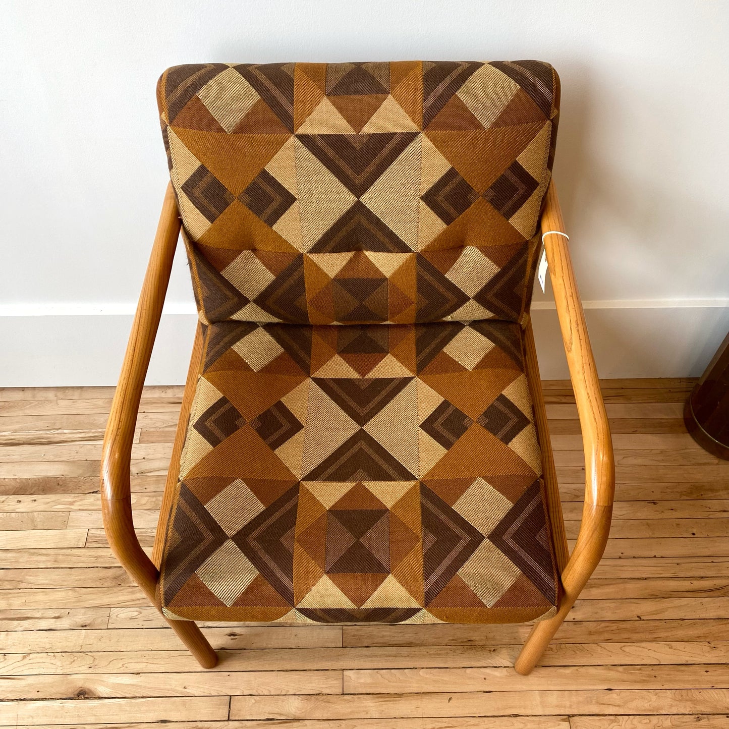 Vintage Postmodern Side Chair with Bentwood Arms