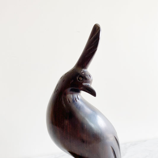 Large Vintage Ironwood Partridge Statue, 11.5”
