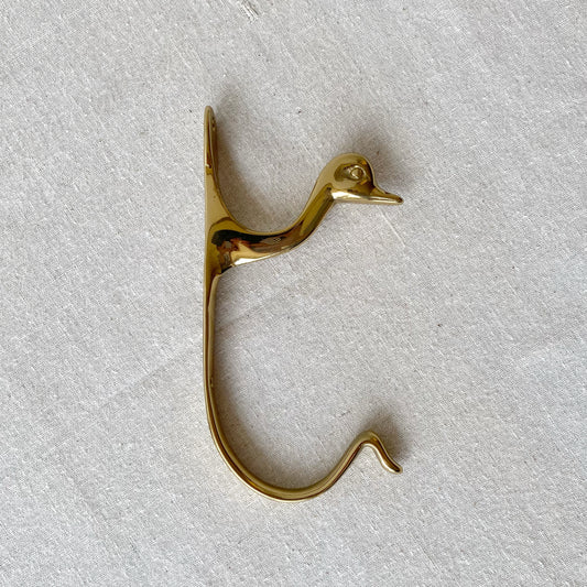 Vintage Brass Double Duck Hook