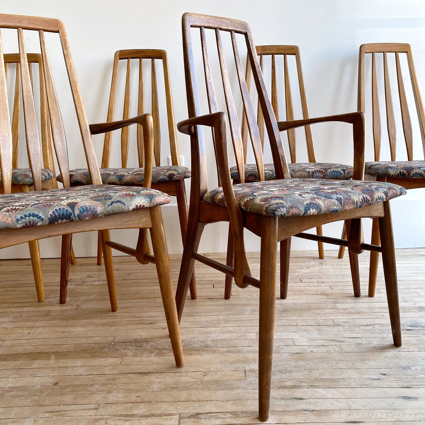 S/6 Vintage Danish "Eva" Dining Chairs