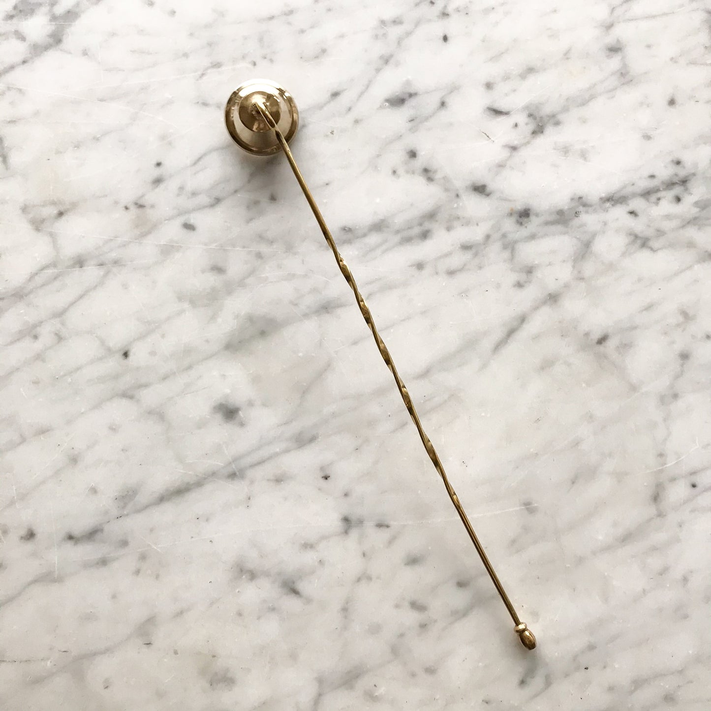 Vintage Brass Candle Snuffer with Twisted Handle
