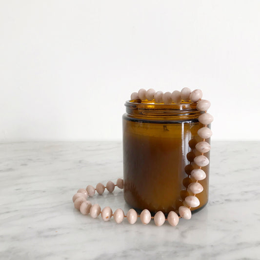 Sweet Vintage Pink Beaded Necklace