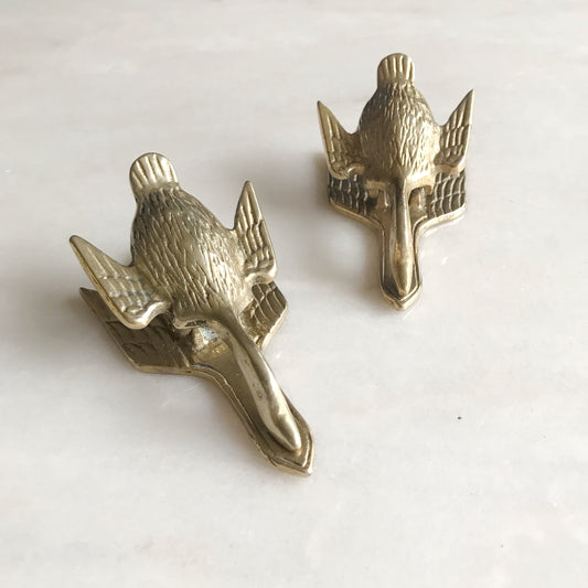 Single Vintage Brass Duck Clip