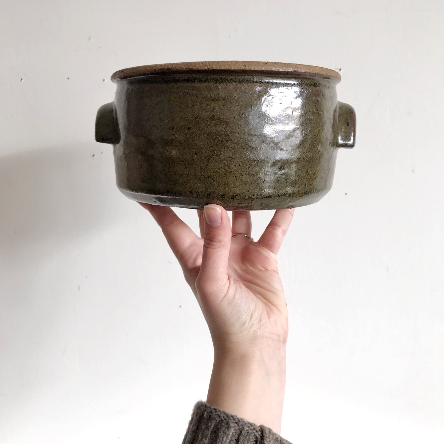 Heavy Vintage Pottery Crock / Planter