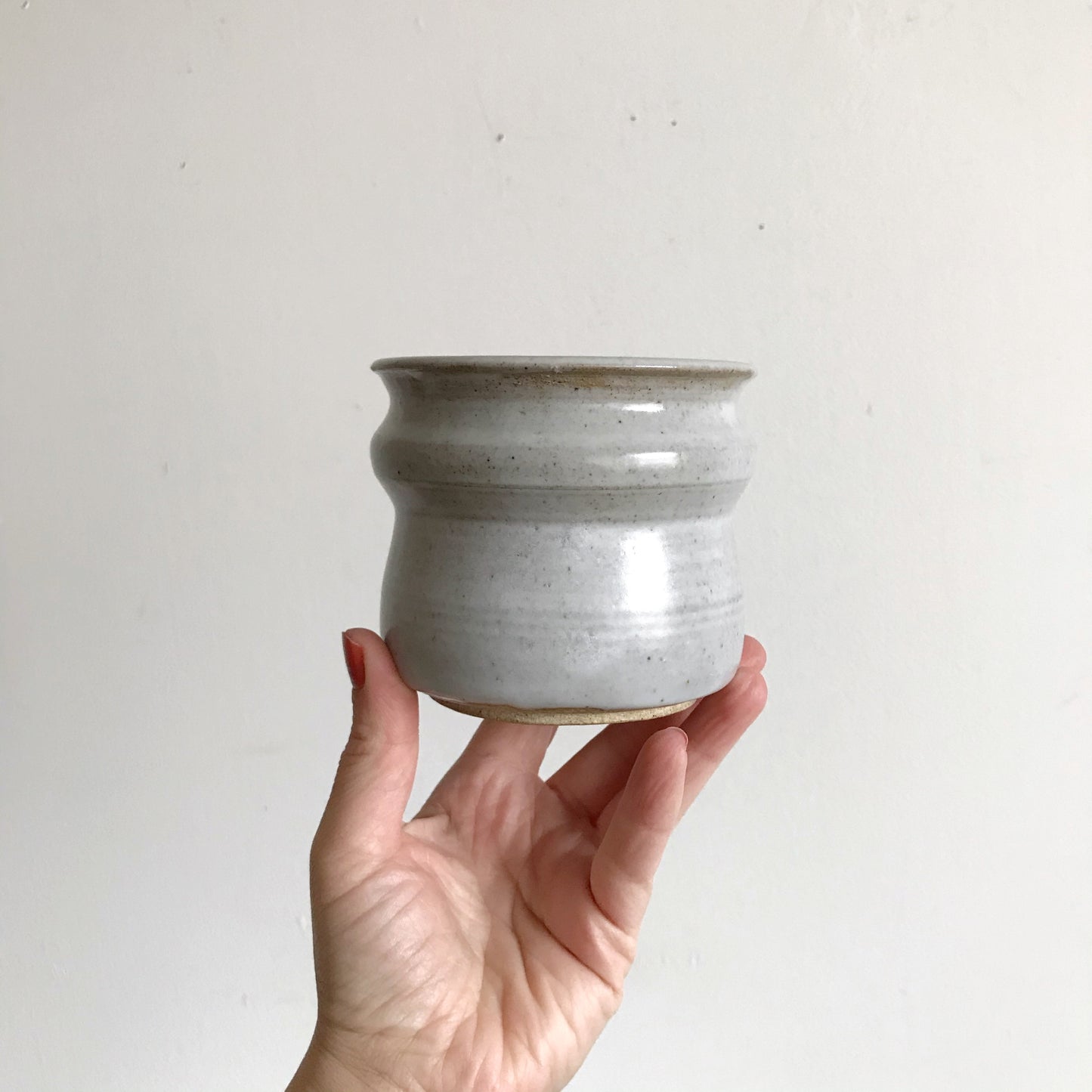 Hand-Built Stoneware Container, Soft Gray