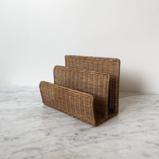 Vintage Wicker Sorter / Organizer