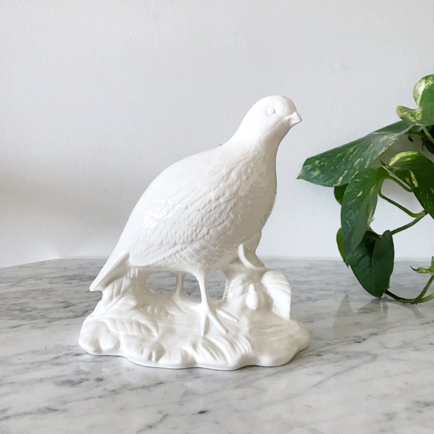 XL White Ceramic Bird