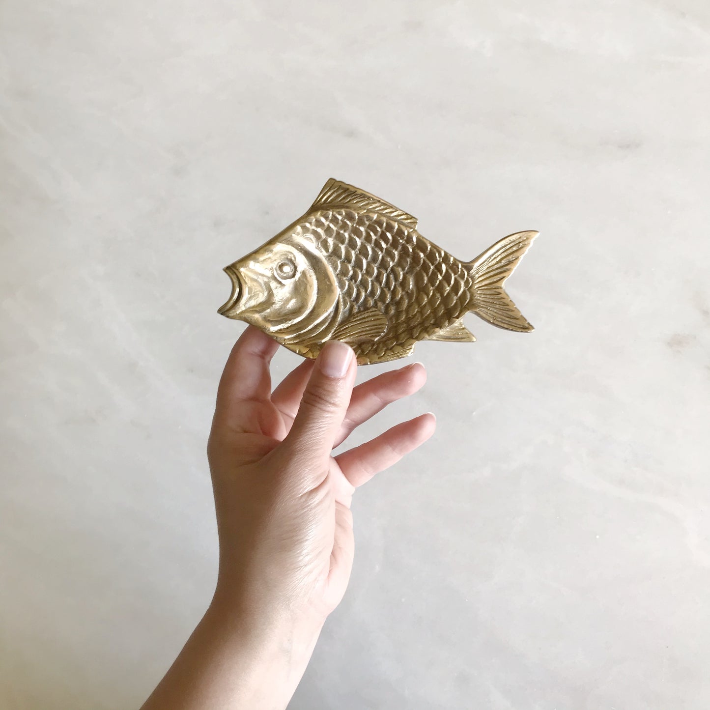 Amazing Vintage Brass Fish Dish / Tray