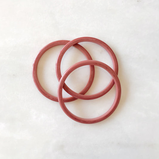 Set of 3 Vintage Bangles, Rose
