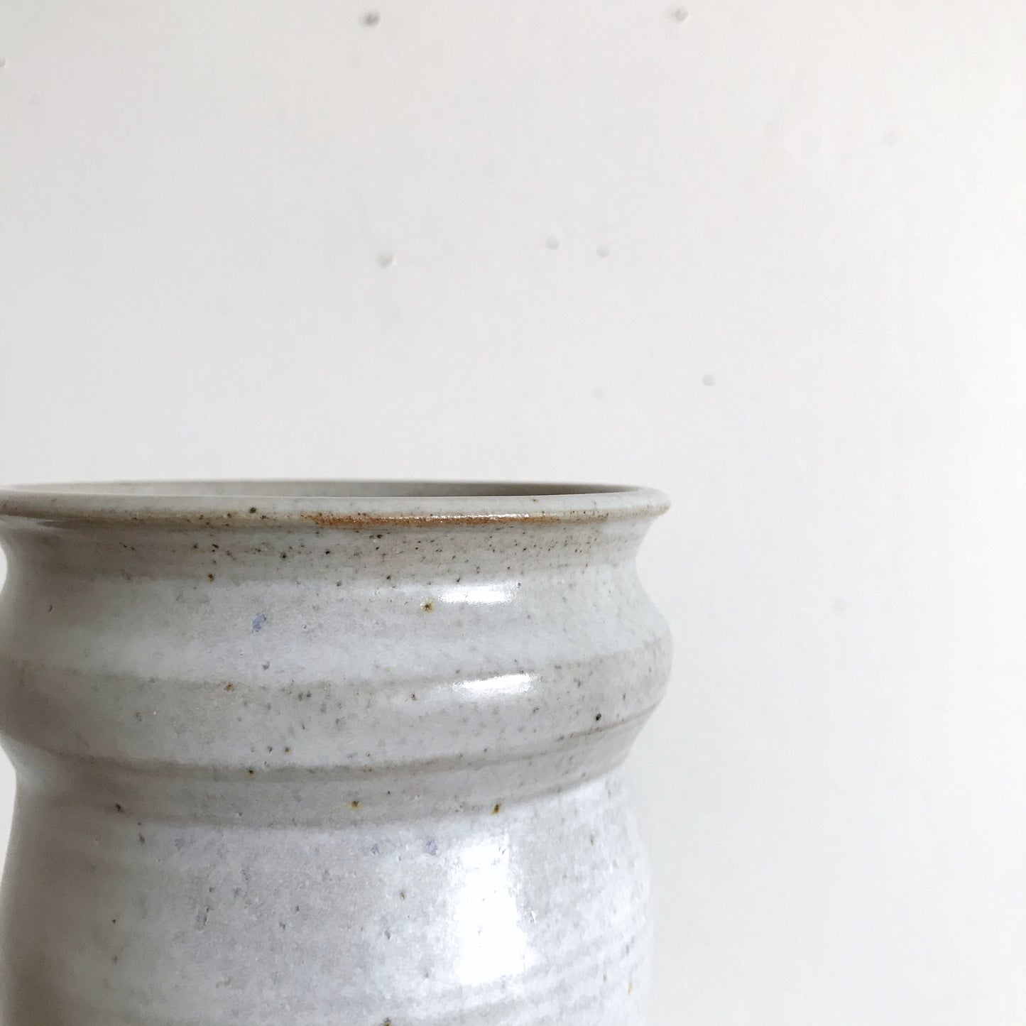 Hand-Built Stoneware Container, Soft Gray