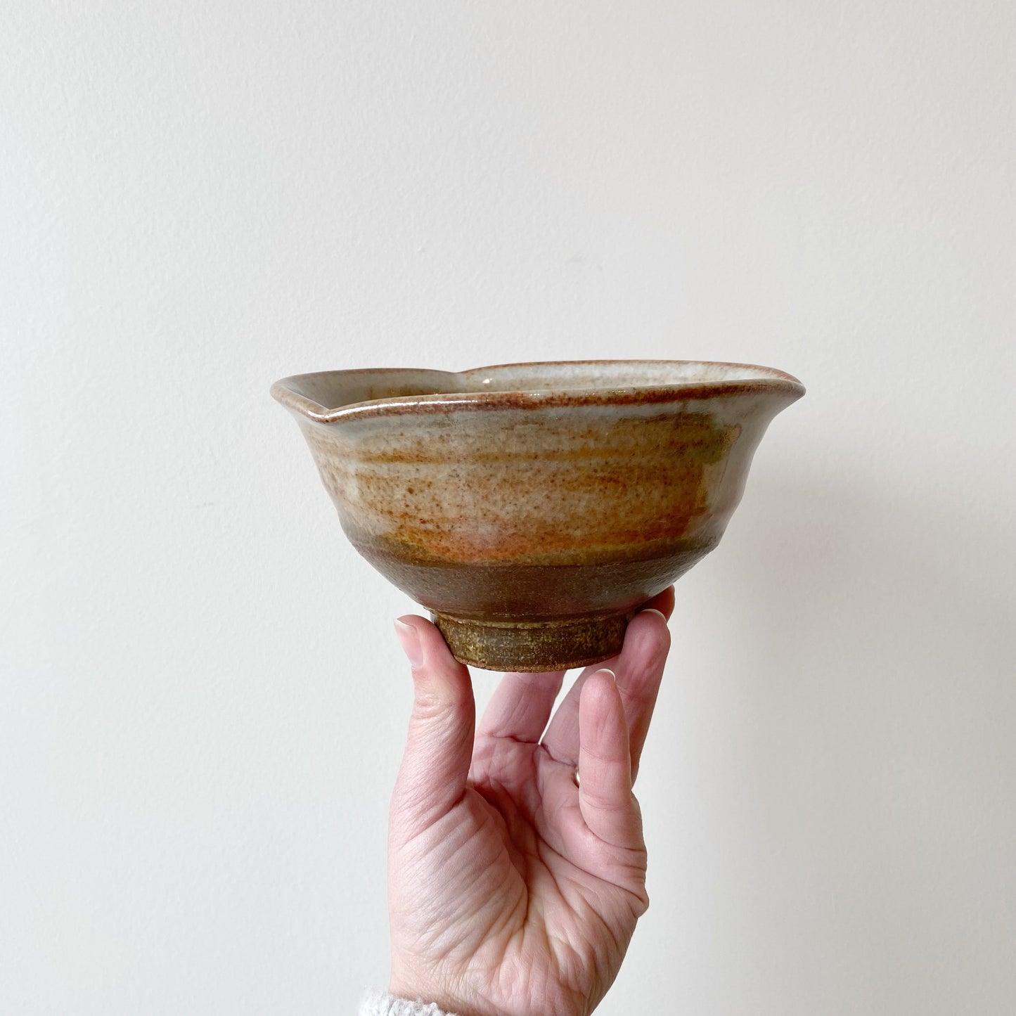 Set of 4 Vintage Wabi Sabi Stoneware Bowls