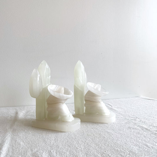 Pair of Large Vintage Onyx Bookends