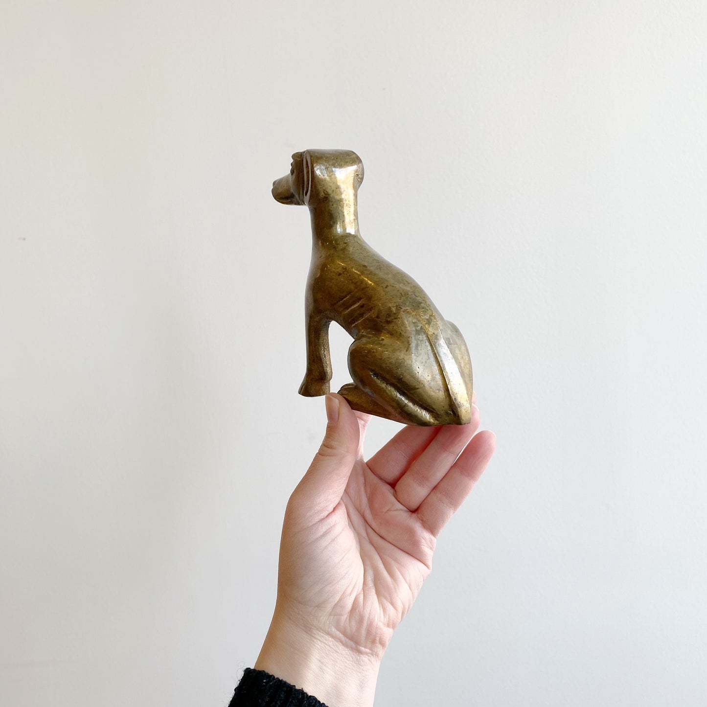 Vintage Bronzy Dog Statue