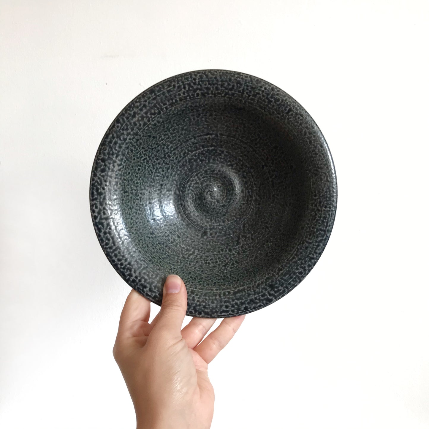Blue Textured Pottery Bowl