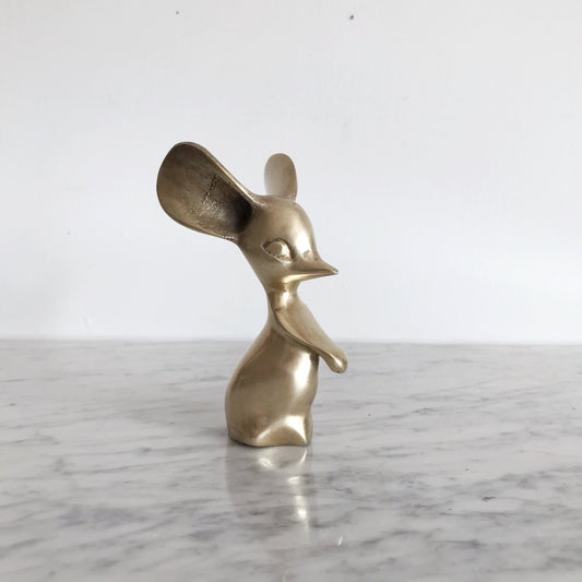 Vintage Brass Mouse, 5”