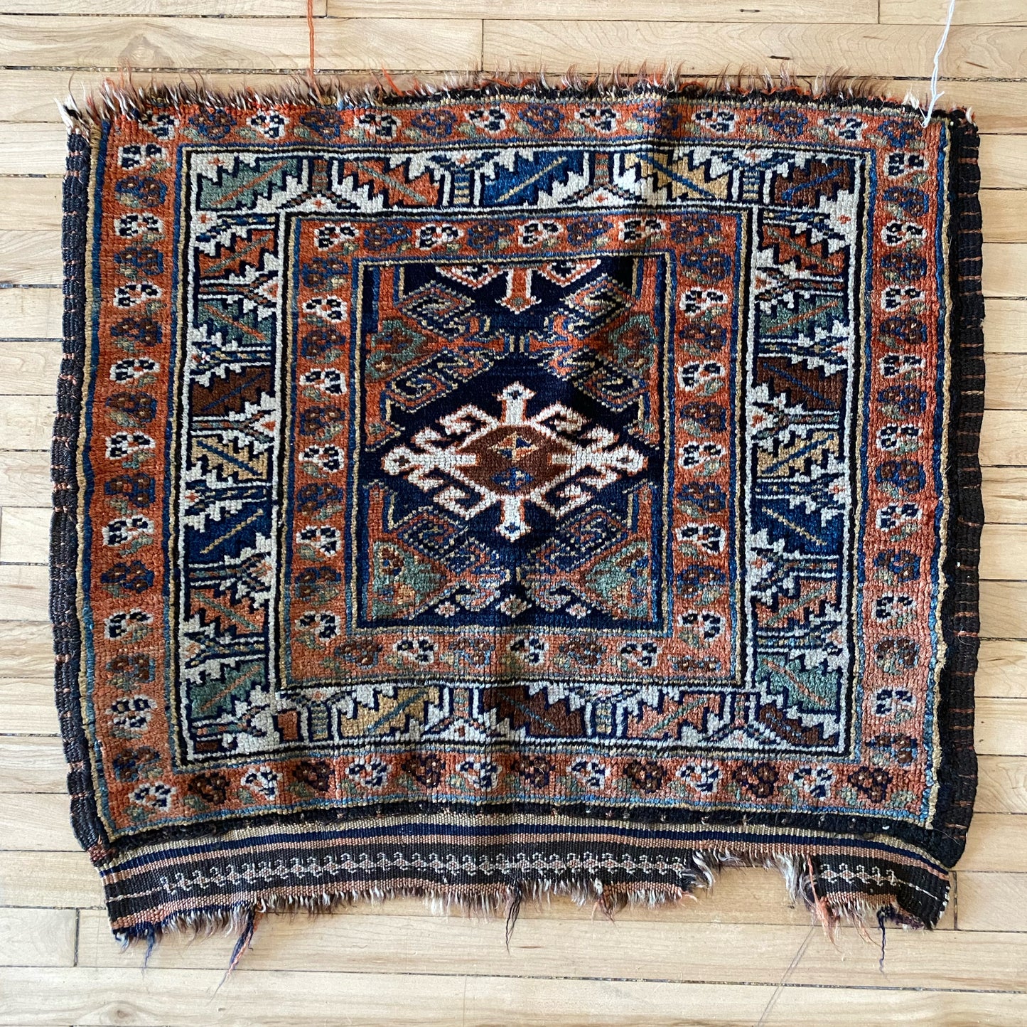 Antique Persian Hand-knotted Rug Mat / Textile